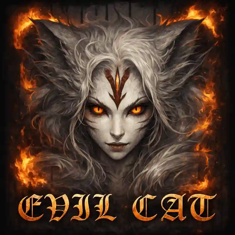 Evil Cat casino game slot interface